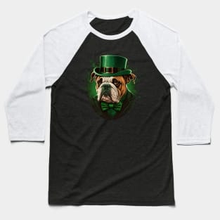 Bulldog St Patrick's Day Baseball T-Shirt